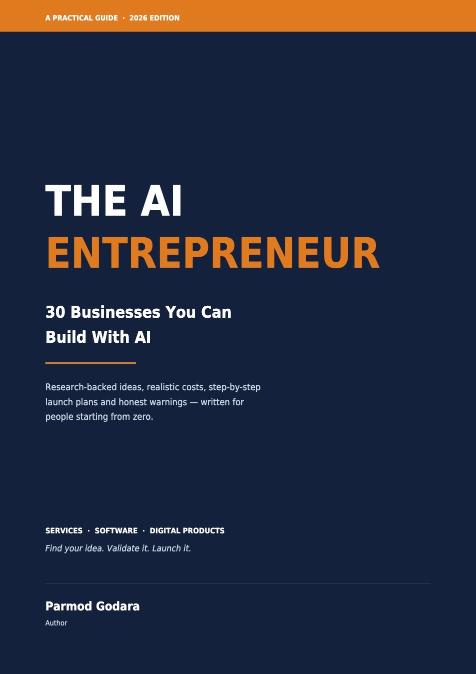 The AI Entrepreneur book cover by Parmod Godara
